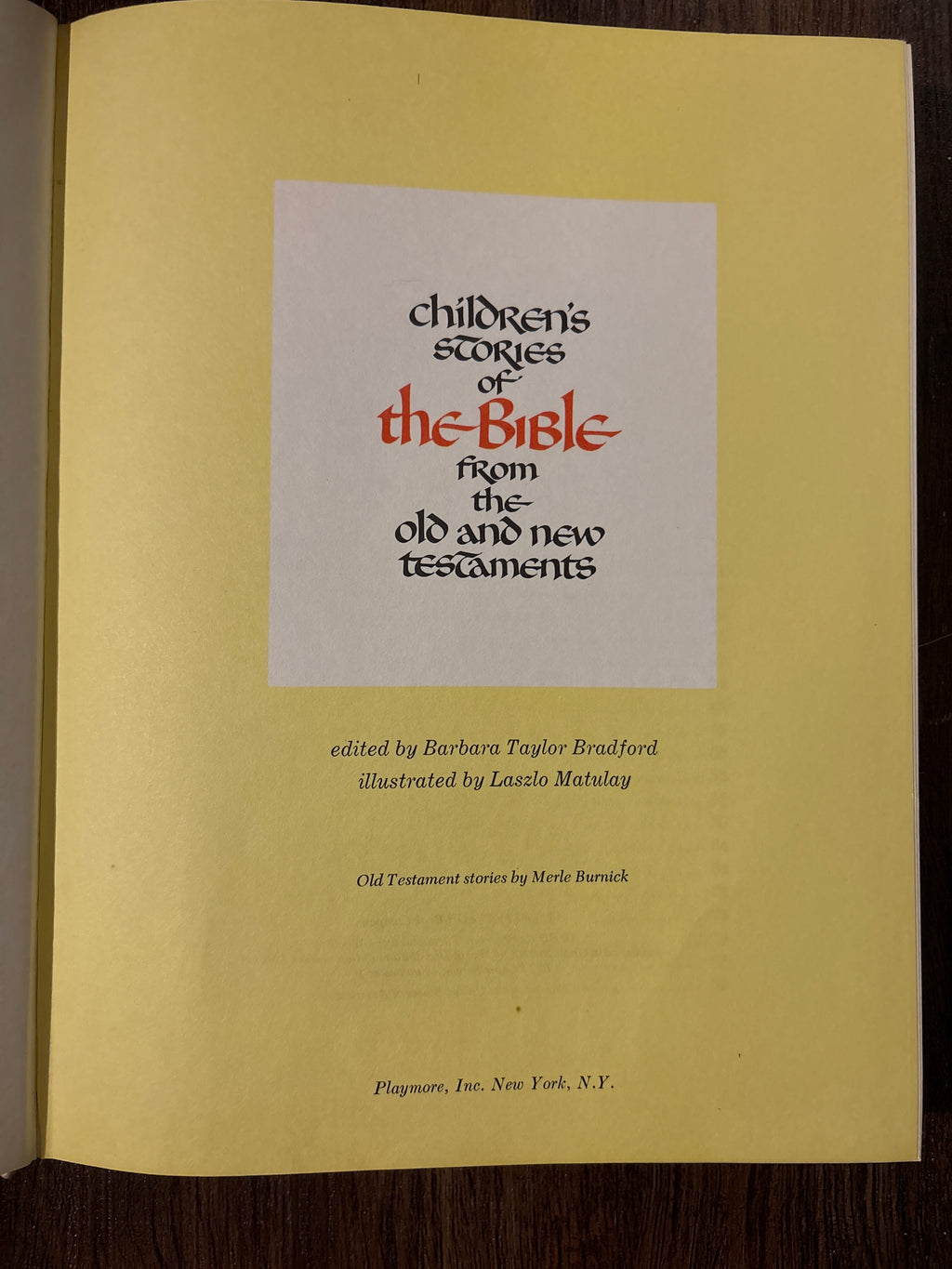 Children’s Stories of the Bible from the Old and New Testament    Deluxe Edition