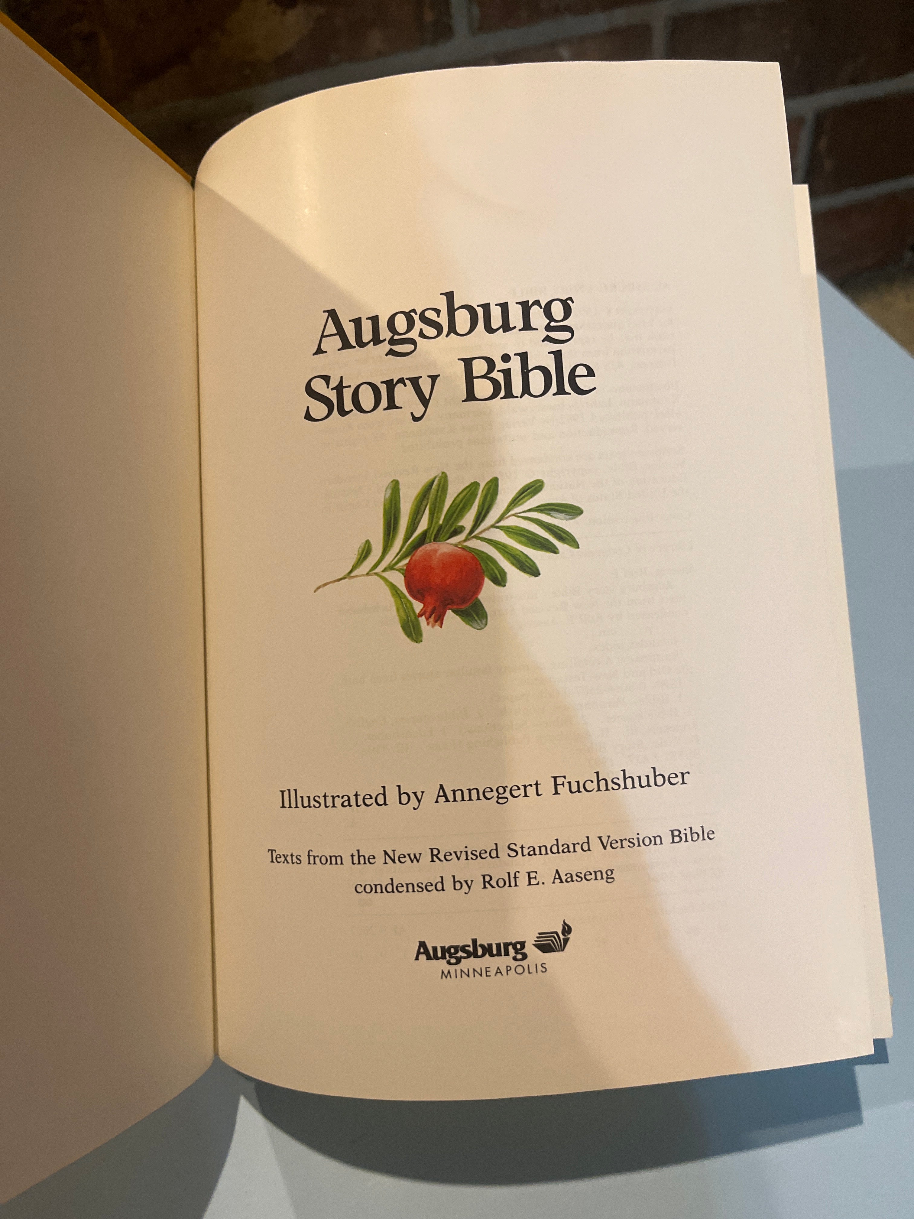 Augsburg Story Bible.  Illustrated by Annegert Fuchshuber