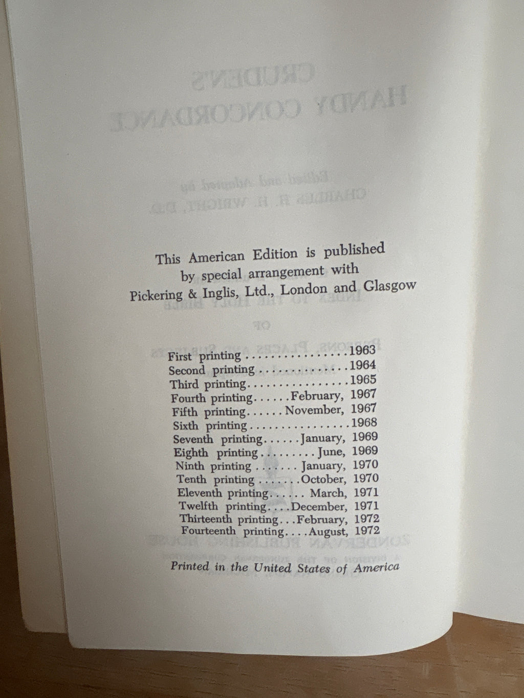 Cruden’s Handy Concordance To The Bible