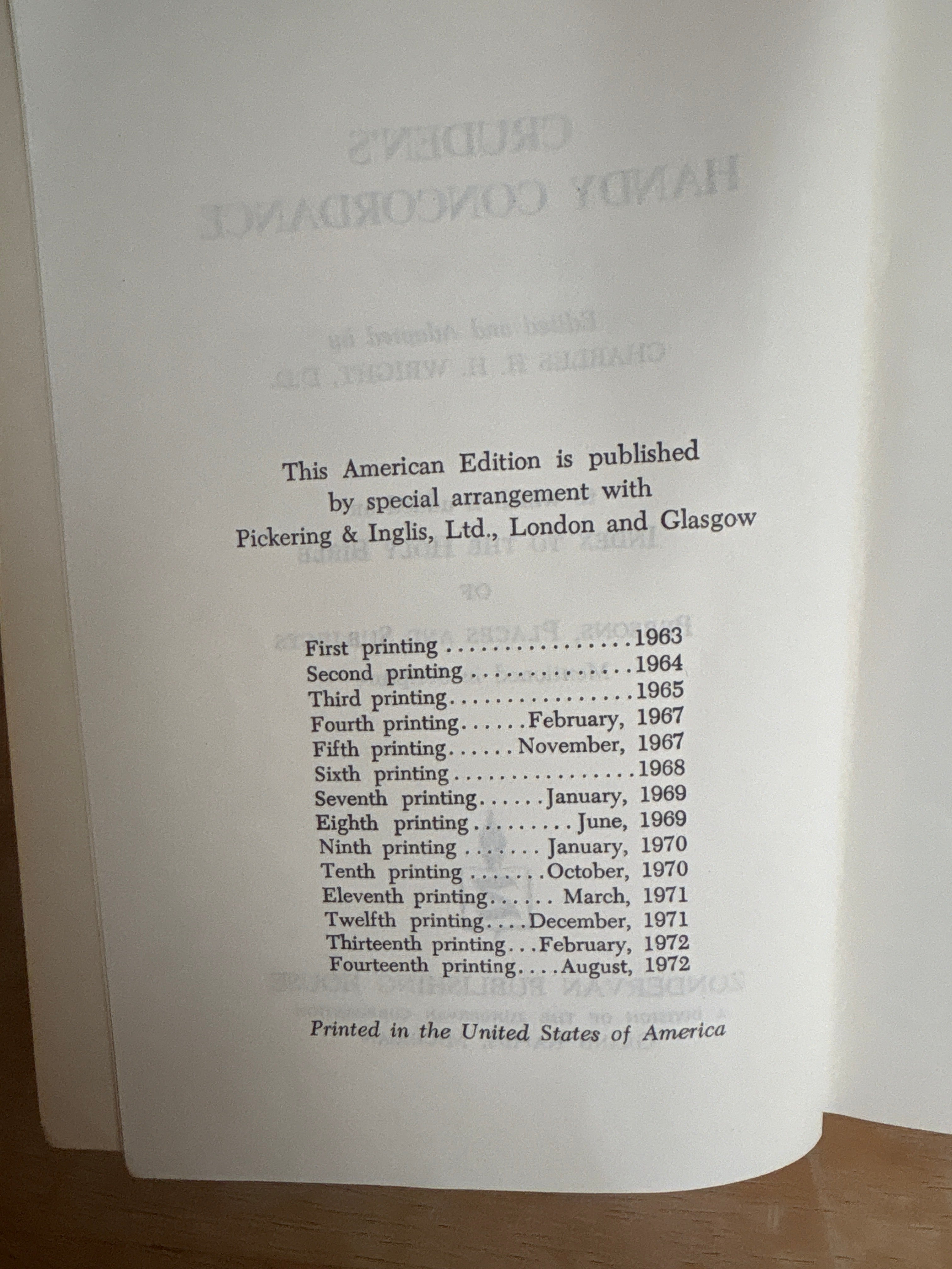 Cruden’s Handy Concordance To The Bible