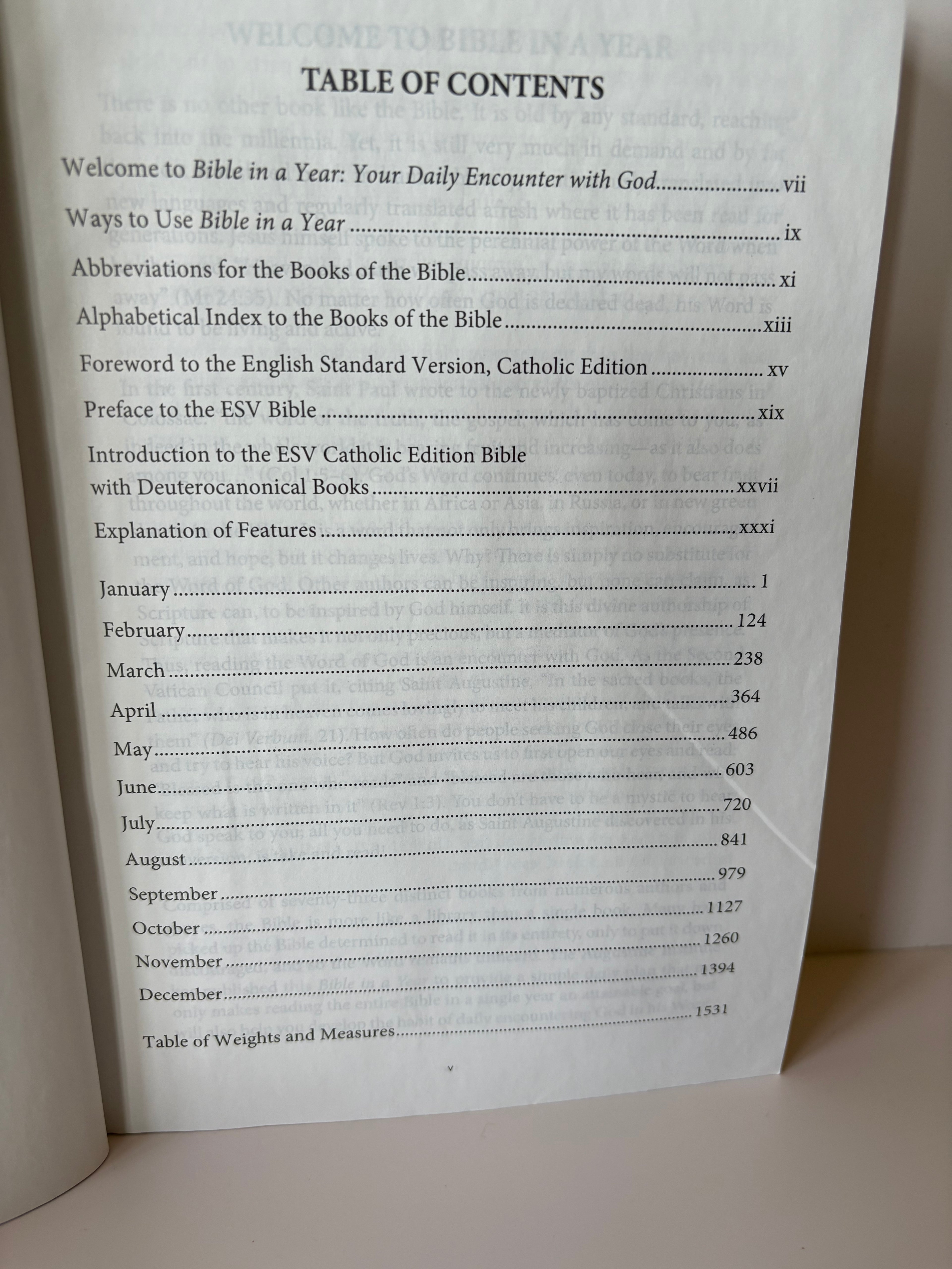 Bible in a Year – ESV Catholic Edition – Tree of Life Paperback Cover Optoon