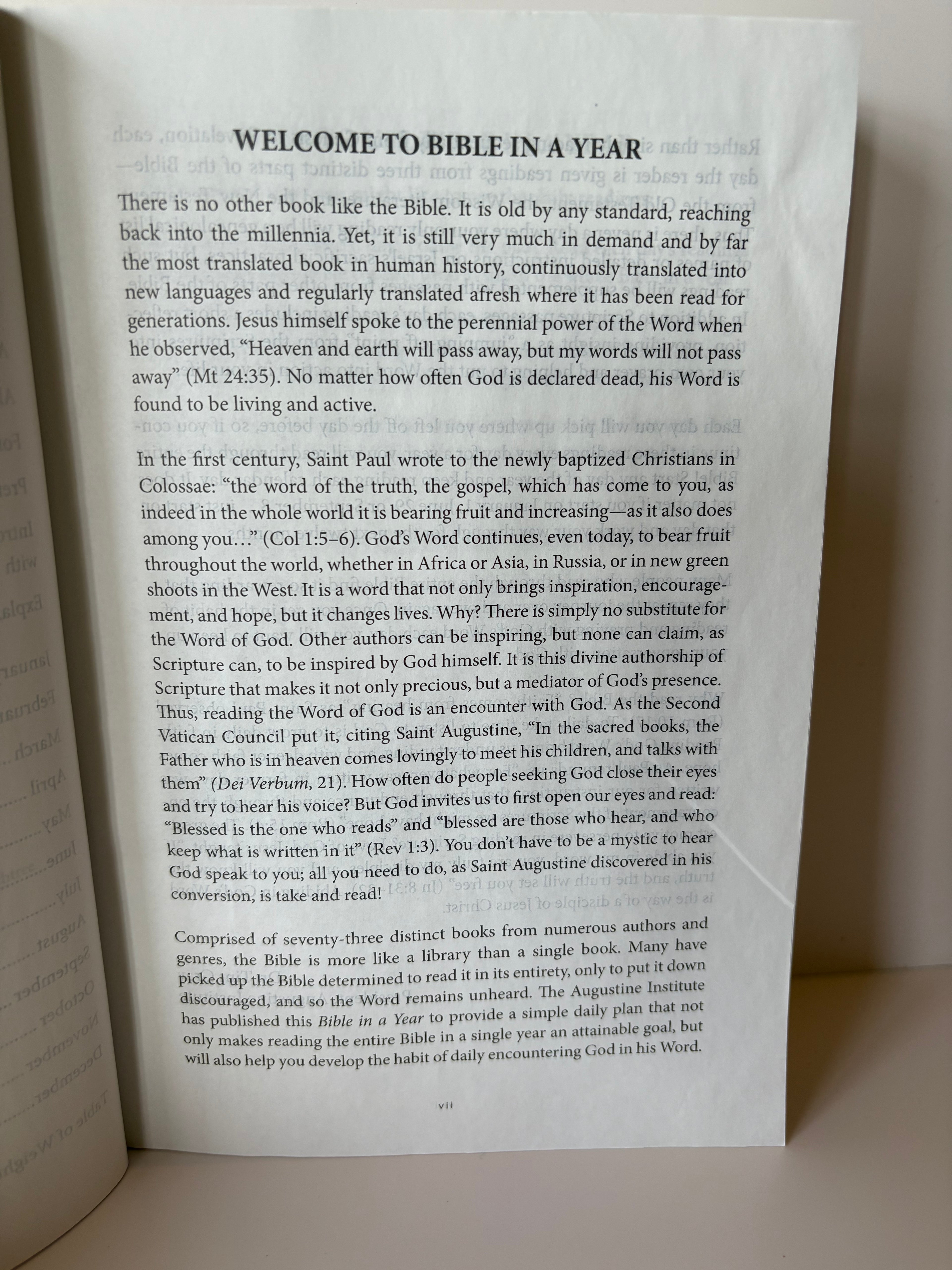 Bible in a Year – ESV Catholic Edition – Tree of Life Paperback Cover Optoon